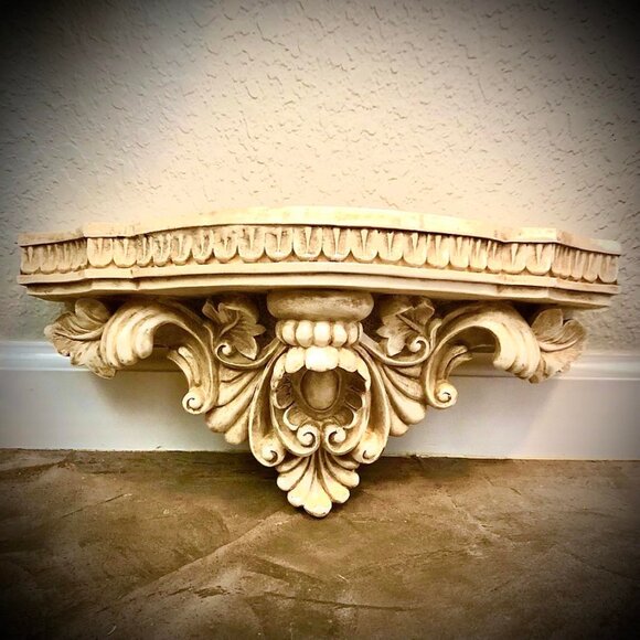 NWT ALEXANDRA'S ACCENTS Pair Coordinating Baroque Wall Sconces Shelves - Picture 2 of 5